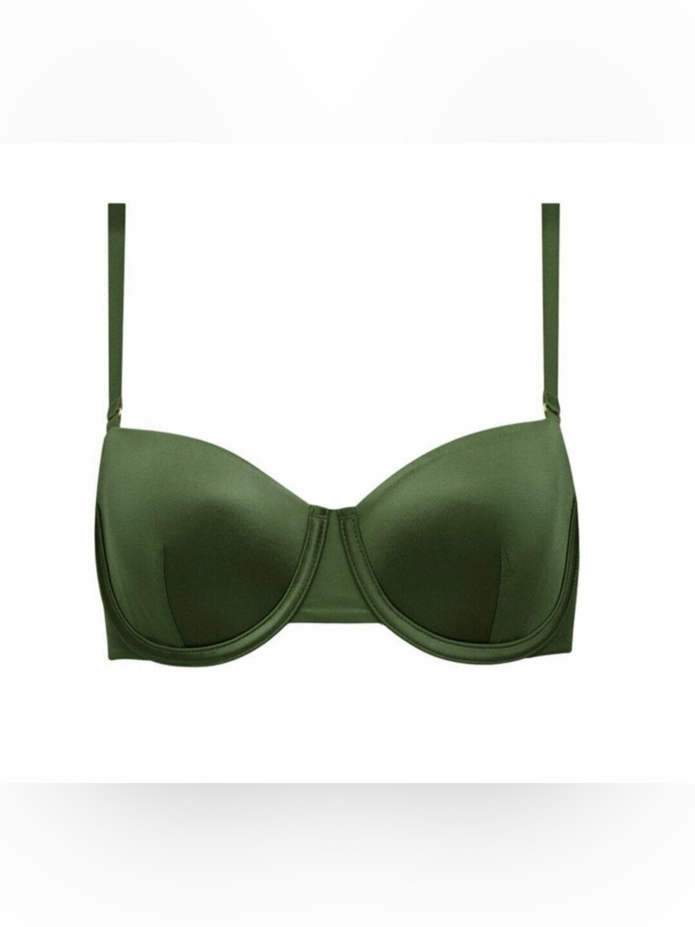 CUUP Balconette Bra Satin Vine Green 42D